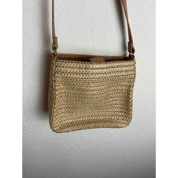 Fossil 1954 Womens Straw-Effect Crossbody Bag Brown Magnetic Handcrafted - 75032 - Picture 7 of 7